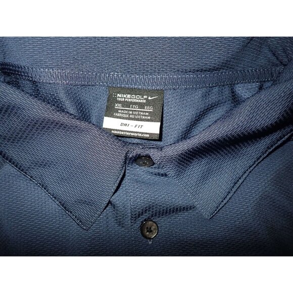 Nike Golf Tour Performance Shirt Mens XXL Dri-Fit Blue Boston Partners Polo - Picture 6 of 6